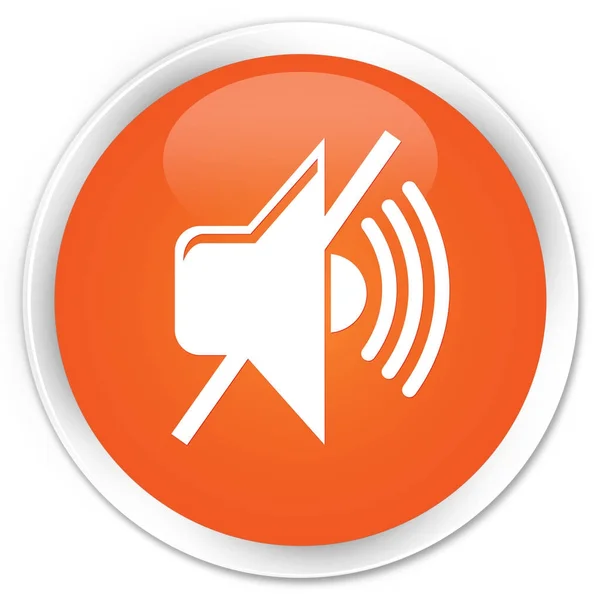 Mute volume icon premium orange round button