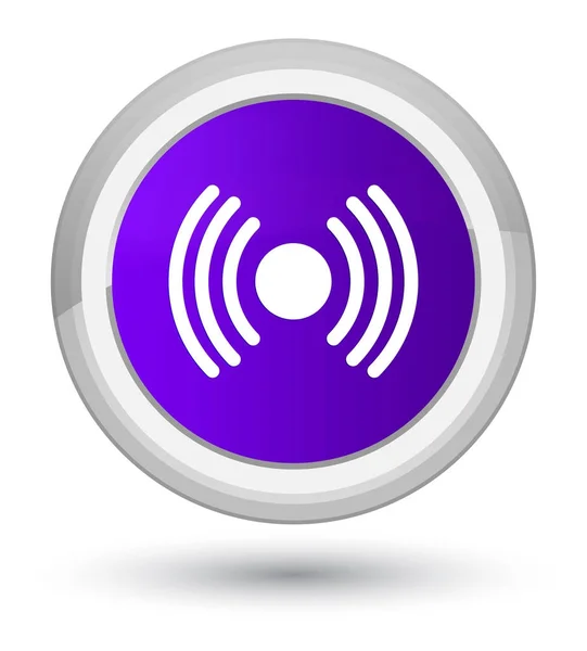 Network signal icon prime purple round button — Stock Photo, Image