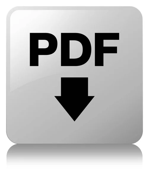 Pdf download icon weißer quadratischer Knopf — Stockfoto