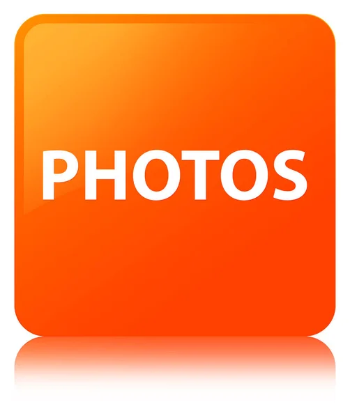 Tlačítko čtvercové fotografie oranžová — Stock fotografie
