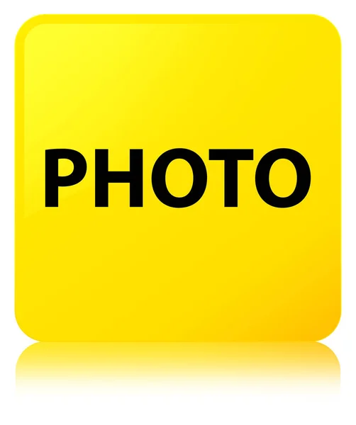 Foto botão quadrado amarelo — Fotografia de Stock