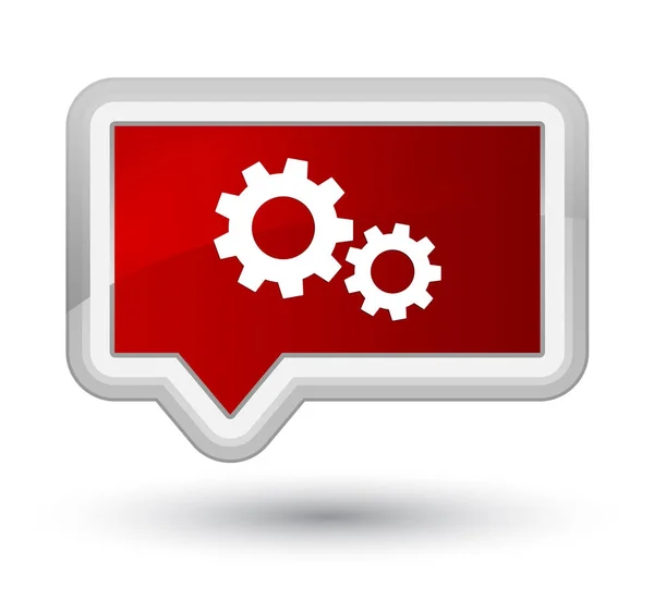 Icono de proceso botón de banner rojo primo —  Fotos de Stock