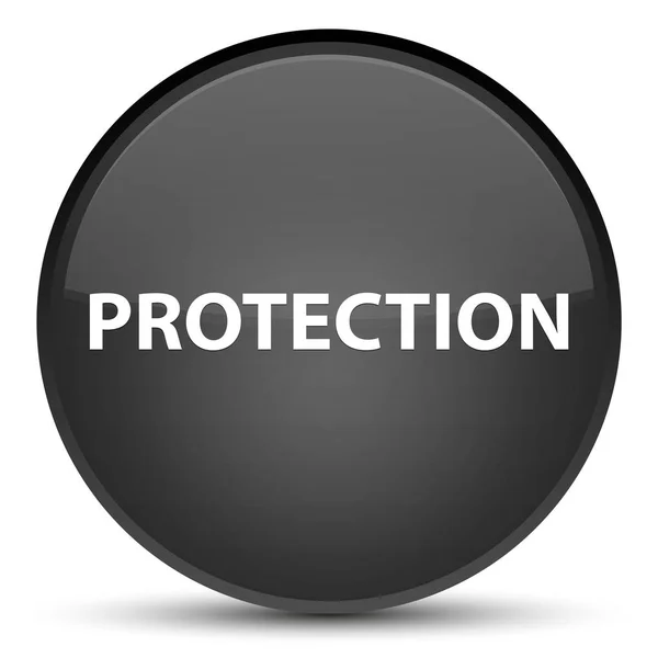 Ochrona specjalna czarny okrągły przycisk — Zdjęcie stockowe
