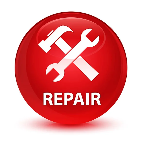 Reparar (icono de herramientas) botón redondo rojo vidrioso —  Fotos de Stock