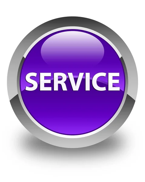 Service bouton rond violet brillant — Photo