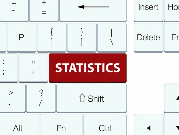 Przycisk klawiatury brązowy statystyki — Zdjęcie stockowe