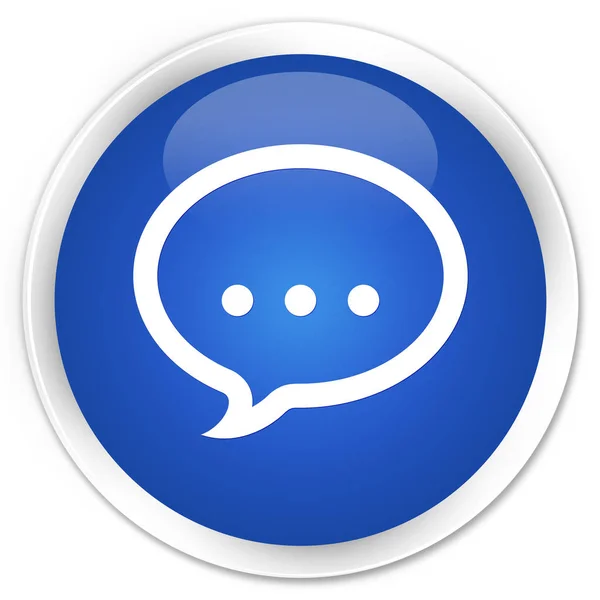 Talk-Symbol Premium blauer runder Knopf — Stockfoto