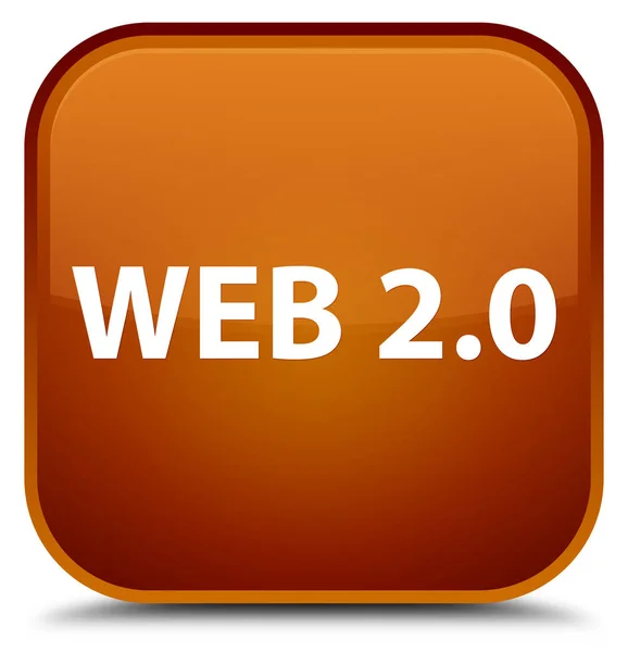 Web 2.0 botón cuadrado marrón especial —  Fotos de Stock