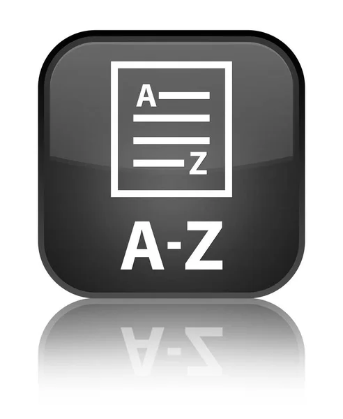 A-z (列表页图标) 特殊的黑色方形按钮 — 图库照片