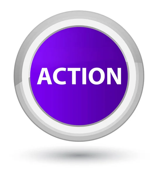 Action prime purple round button — Stock Photo, Image