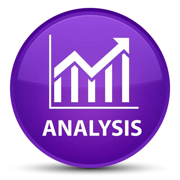 Аналіз (піктограма статистики) спеціальна фіолетова кругла кнопка — стокове фото