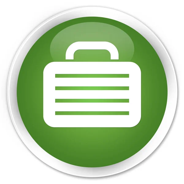 Saco ícone prémio verde macio botão redondo — Fotografia de Stock