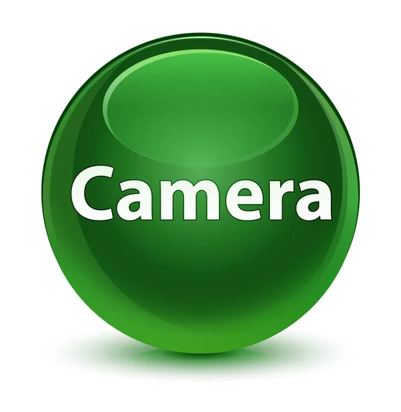Câmara vítrea botão redondo verde macio — Fotografia de Stock