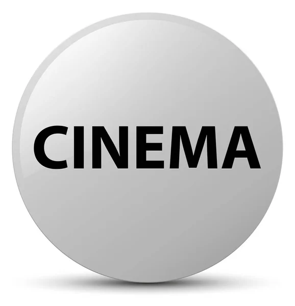 Cinéma bouton rond blanc — Photo