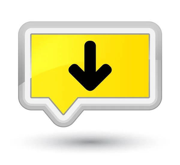 Baixar ícone de seta botão banner amarelo primo — Fotografia de Stock