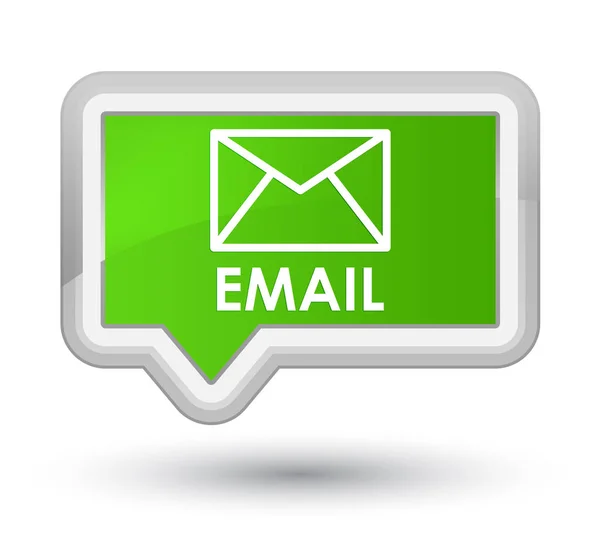 E-posta asal yumuşak yeşil bayrak düğmesini — Stok fotoğraf
