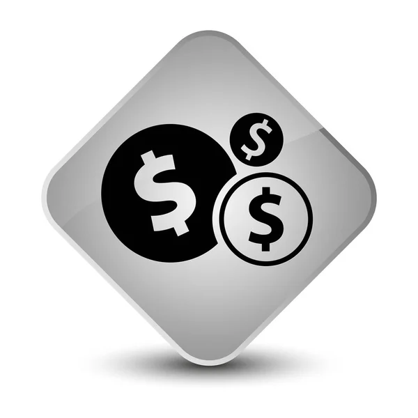 Finances dollar sign icon elegant white diamond button — Stock Photo, Image