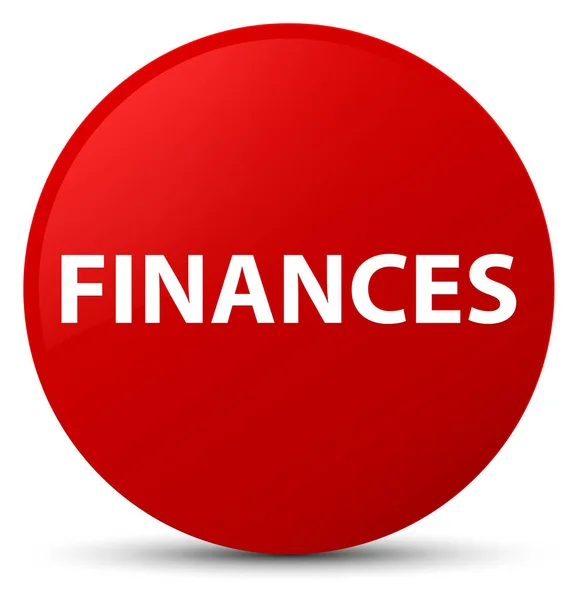 Finance, červené kulaté tlačítko — Stock fotografie