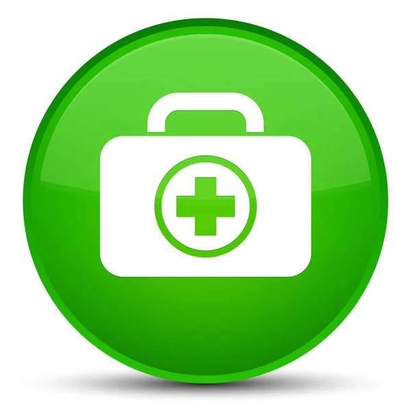 Pierwszej pomocy zestaw ikon specjalnych zielony okrągły przycisk — Zdjęcie stockowe