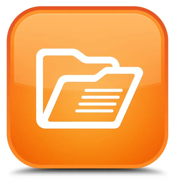 Folder icon special orange square button — Stock Photo, Image