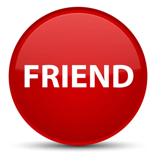 Przyjaciel specjalne czerwony okrągły przycisk — Zdjęcie stockowe