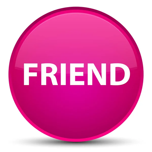 Friend special pink round button — Stock Photo, Image