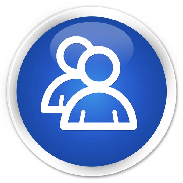 Groep pictogram premie blauwe ronde knop — Stockfoto
