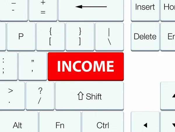 Przycisk czerwony klawiatura dochodu — Zdjęcie stockowe