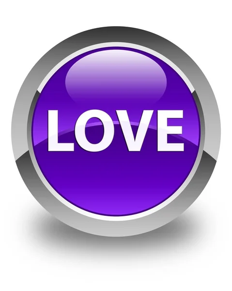 Amor brillante botón redondo púrpura — Foto de Stock