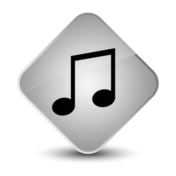 Ícone de música elegante botão de diamante branco — Fotografia de Stock