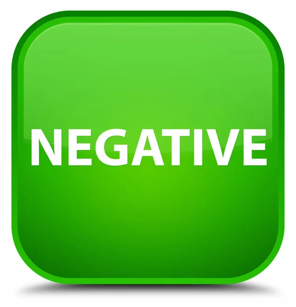 Botón cuadrado verde especial negativo — Foto de Stock