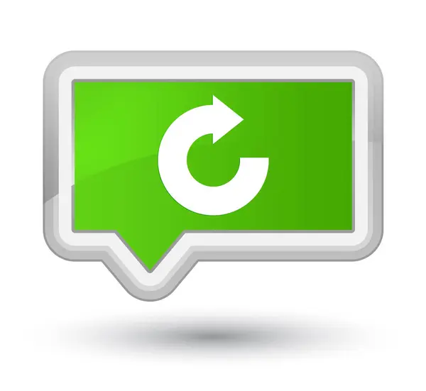 Responder ícone de seta botão banner verde macio prime — Fotografia de Stock