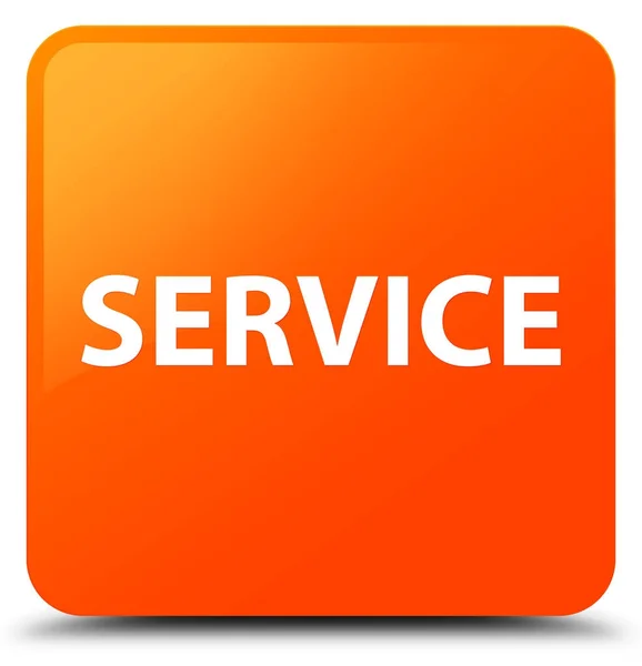 Service orange fyrkantiga knappen — Stockfoto