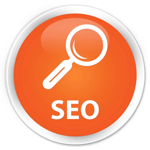 Seo premium orange round button — Stock Photo, Image