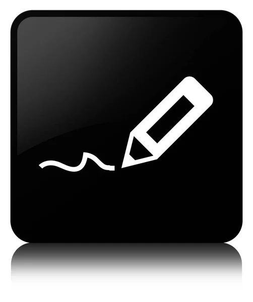 Sign up icon black square button — Stock Photo, Image