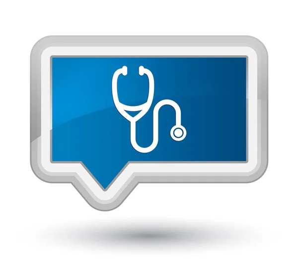 Stethoscope icon prime blue banner button — Stock Photo, Image
