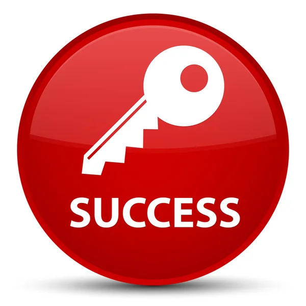 Erfolg (Schlüsselsymbol) spezieller roter runder Knopf — Stockfoto