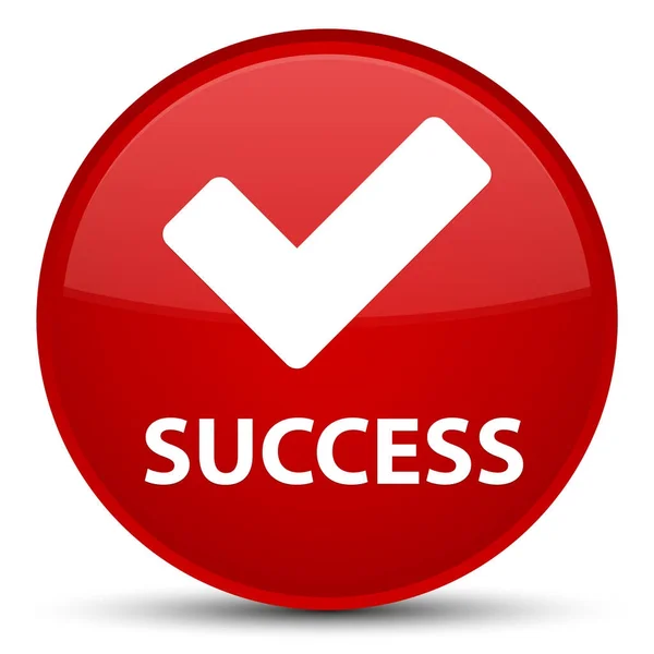 Succes (valideren pictogram) speciale rode ronde knop — Stockfoto