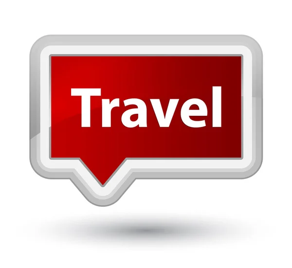 Travel prime red banner button — Stock Photo, Image