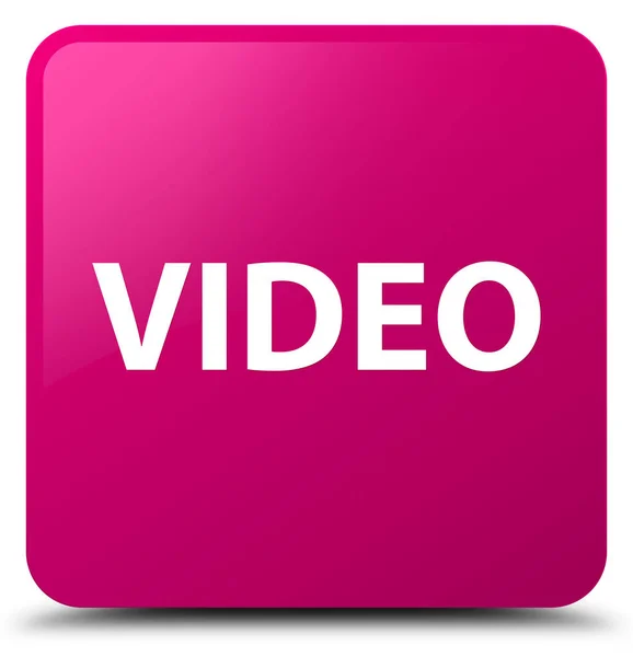 Video rosa fyrkantig knapp — Stockfoto