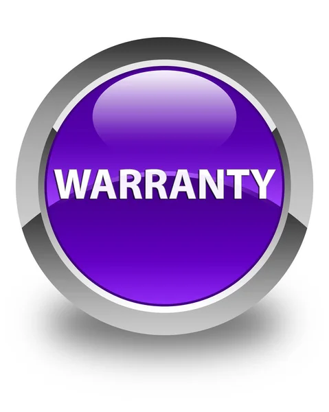 Warranty glossy purple round button — Stock Photo, Image