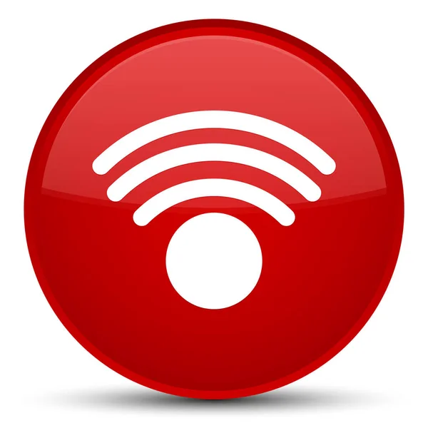 WiFi ikon különleges piros kerek gomb — Stock Fotó