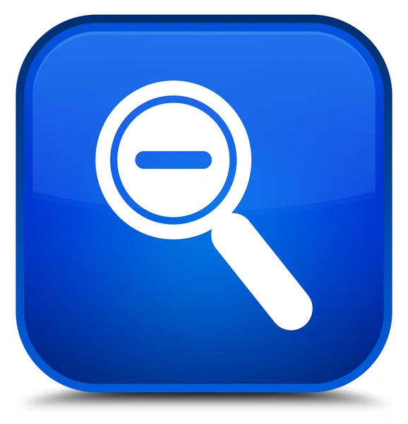 Zoom out icon special blue square button — Stock Photo, Image