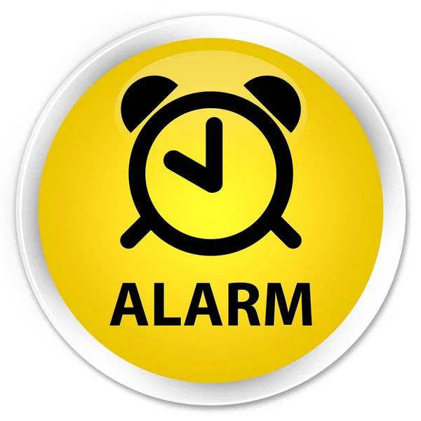 Alarma botón redondo amarillo premium — Foto de Stock
