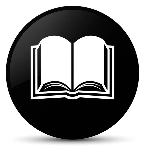 Book icon black round button — Stock Photo, Image