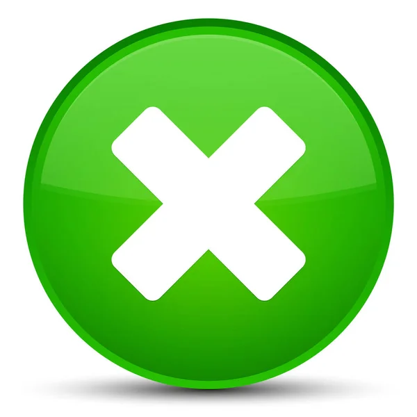 Cancella icona speciale pulsante rotondo verde — Foto Stock
