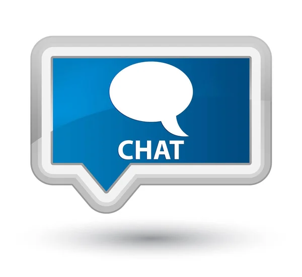 Chat prime blue banner button — Stock Photo, Image