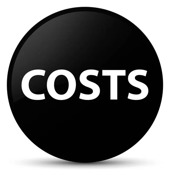 Costs black round button — Stock Photo, Image