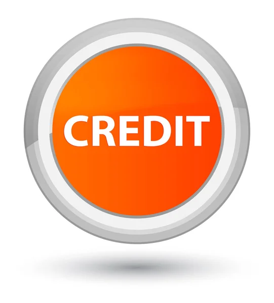 Kredytowej prime pomarańczowy okrągły przycisk — Zdjęcie stockowe