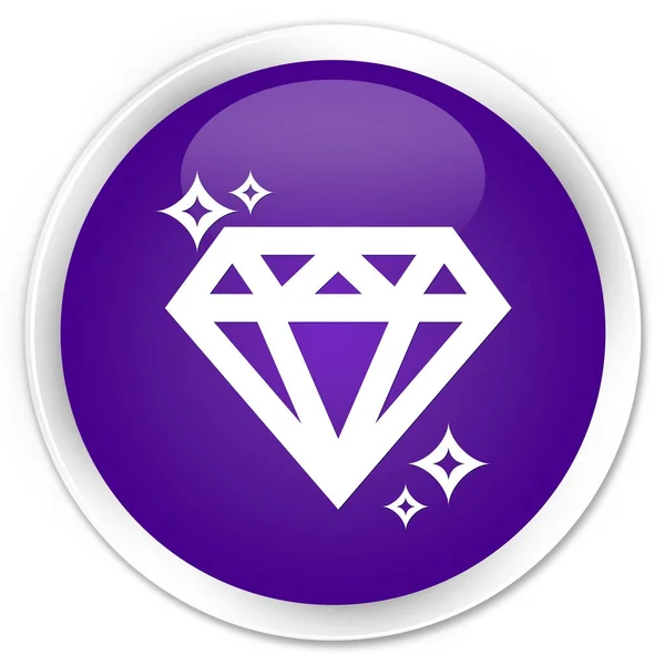 Фиолетовая пуговица с бриллиантом — стоковое фото